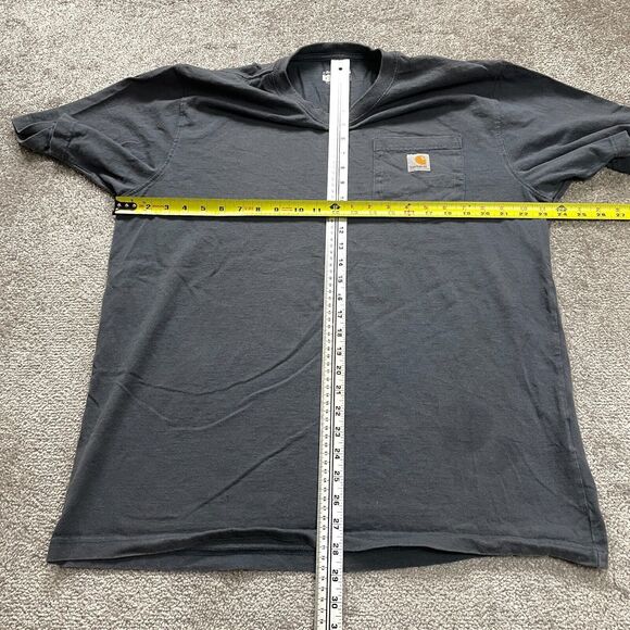 Carhartt K87 Loose Fit T-Shirt Men Large Gray Short Sleeve Cotton Pocket Casual - Picture 6 of 13
